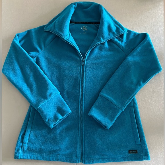 Calvin Klein Jackets & Blazers - EUC Calvin Klein Fleece Mock Neck Full Zip Jacket Size Medium